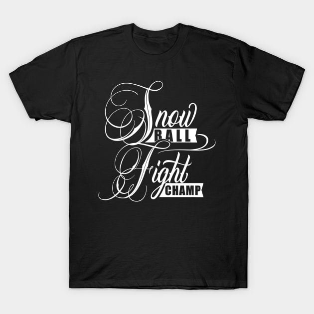 Snowballs Winter Sports Snowball Fight Battle Game T-Shirt by dr3shirts